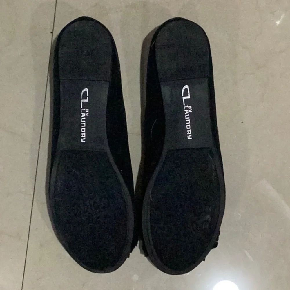 CL by Laundry Glamor Disco Fabric Slip On Ballet Flats, Black SZ 10 - Picture 8 of 8